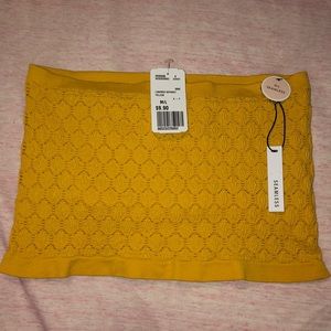 Forever 21 Seamless Pointelle Tube Top in Yellow